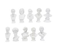 QUMIIRITY 10 Piezas Adornos De Cabeza Humana De Resina Modelos De Cabezas De Boceto Estatuas Humanas De Resina Decoración De Escritorio para Hogar Mini Esculturas para DIY De Busto