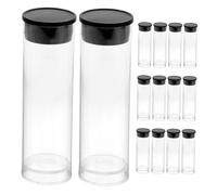 QUMIIRITY 100piezas Tubo De Almacenamiento Para Cabezales De Cepillo De Dientes Transparente De Plástico Unidades Para y Organizar Cabezales De Repuesto