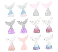 QUMIIRITY 12 Piezas de Decoraciones de Sirena en Resina, Mini Adornos para Tartas y Pasteles, Accesorios de Fiesta Multicolor para Cumpleaños, Bodas y Manualidades Creativas Color Aleatorio