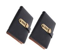 QUMIIRITY 2 Unidades Cuaderno de Ahorro con Candado de Contraseña, Carpeta de Retos con 50 Sobres Transparentes Doble Cara, Material Pp Resistente, Color Negro para Organización y Ahorro