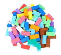 QUMIIRITY 240 Piezas Wooden Domino Blocks Juego Educativo para Didáctico de Madera para Desarrollo y Coordinación Manual Bloques de Colores para Apilar y Divertirse