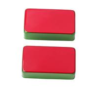 QUMIIRITY 2piezas Cubierta De Metal Para Pastillas De Guitarra Eléctrica Estilo Humbucker Latón Rojo y Verde Protección Total Para Pastillas De Bobina Simple