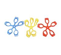 QUMIIRITY 3piezas Ejercitador De Dedos Para Rehabilitación Muscular Entrenador De Fuerza De Dedos Amarillo Rojo y Azul Herramienta De Ejercicio Para Músicos y Alivio Del Estrés