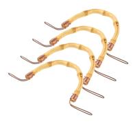 QUMIIRITY 4 Asas de Bambú para Tetera Soporte Fuerte y Fácil de Quitar, Accesorio para Cocina Adecuado para Hervidor Distancia entre Asas de 9-10 Cm