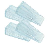 QUMIIRITY 4 Cuñas Antideslizantes para Puerta de Goma Transparente, Tope de Puerta sin Perforación, Tamaño Mediano, Protección contra Cierre Brusco y Golpes, Uso Doméstico y Oficina