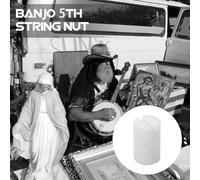 QUMIIRITY 4 piezas Tuercas de Puente para Banjo de Hueso Natural Resistentes y Estables con Diseño para Mejorar la Resonancia Accesorio de Reemplazo para Quinta Cuerda de Banjo