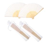QUMIIRITY 4piezas Ventiladores Plegables De Mano para Espectáculos Decoración De y Accesorios De Paquete Bolsa De Organza