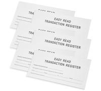 QUMIIRITY 6 Libros de Registro de Cheques Personal Color Claro, Cuaderno de Gestión Financiera para Control de Presupuesto y Registro de Transacciones Bancarias, Tamaño Estándar