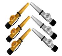 QUMIIRITY 6piezas Kazoo Metálico De Adultos Instrumento Musical Para Acompañar Guitarra y Ukelele Para Práctica y