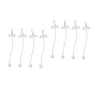 QUMIIRITY 8 Piezas Chorro De Agua Agitador De Bebidas Accesorios Para Bebe Taza De Para Pequeños Bebe Regadera Bebiendo Botella De Gel De Sílice Transparent