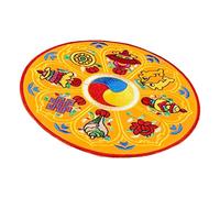 QUMIIRITY Almohadilla Para Cuenco Tibetano Bordada De 13 Cm Color Amarillo, Tapete Redondo Budista Para Meditación y Oración, Soporte Suave y Antideslizante Para Cuencos Sonoros