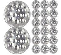 QUMIIRITY Bandeja para Horno de Papel de Aluminio para Conchas de Caracol, Resistente al Calor, Apta para Freidora de Aire, Paquete de 20 Piezas para Cocina y Barbacoa