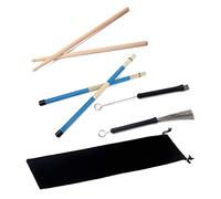 QUMIIRITY baqueta ligera baquetas tambor Set de baquetas y cepillos baquetas de musica soporte para teclado de piano palo de cepillo de tambor cepillo de tambor profesional Bambú