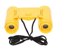 QUMIIRITY Binoculares para Niños Pequeños, Telescopio De Enfoque Amarillo, Juguete Educativo Compacto, Observación De Aves y Naturaleza Al Aire Libre, Obsequio Original para Niños, Cuerda para Llevar