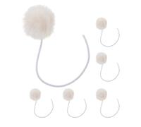 QUMIIRITY Bolas de Sisal Colgantes para Gatos 6 Unidades, Juguete Interactivo de Peluche Beige para Rascador y Juego Interior, Recambio para Poste de Rascado y Juego Estimulante