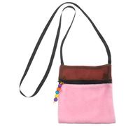 QUMIIRITY Bolsa de Transporte para Hámster Transpirable de Algodón, Tamaño Pequeño, Color Rosa Claro, Ventana de Malla para Animales Pequeños, Transportín Portátil Adecuado para Viaje y Uso
