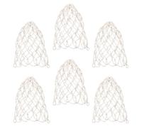 QUMIIRITY Bolsillos de Red para Mesa de Billar 6 Piezas, Soporte de Almacenamiento para Bolas, Bolsillos de Recambio en Color Claro para Mesas Profesionales, Accesorios de Billar para Sala