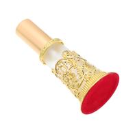 QUMIIRITY Botella de Perfume Decorativa de Cristal Dorada 30 Ml Estilo Oriente Medio Base de Loto, Frasco Recargable para Aceites Esenciales y Decoración del Hogar