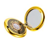 QUMIIRITY Brújula Portátil de Metal Vintage Redonda, Mini y Ligera, Herramienta de Navegación Militar para Camping y Senderismo, Brújula de Supervivencia Compacta y Resistente