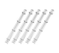 QUMIIRITY Carpeta Metálica A4 de 4 Orificios, 5 Piezas, Mecanismo de Encuadernación Resistente, Clips de Metal Plateado para Oficina, Escuela y Organización de Documentos