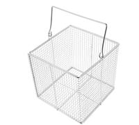 QUMIIRITY Cesta Limpiadora Ultrasónica de Acero Inoxidable 150x150x150mm Resistente a Altas Temperaturas Malla Fina para Piezas Pequeñas y Joyas, Cesta de Drenaje por Inmersión para