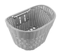 QUMIIRITY Cesta Trasera para Patinete Eléctrico y Bicicleta, Cesta de Plástico Gris Tapa y Respaldo, Portabicicletas Desmontable para Almacenamiento y Compras Diarias, Accesorios de