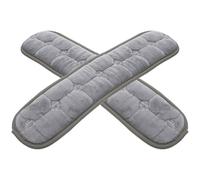QUMIIRITY Cojines para Reposabrazos de Silla de Computadora en Terciopelo Cristal Gris, Ajuste Versátil para Sillas de Juego y Oficina, Soporte Ergonómico para Codos y Brazos