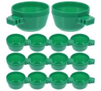 QUMIIRITY Comedero para Pájaros Pequeño 25 Piezas, Tazones de Plástico para Jaula Clip, Comedero y Bebedero Multifuncional para Loros, Cacatúas y Mascotas de Interior