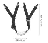 QUMIIRITY Correa de Barbilla Ajustable para Casco de Seguridad, 2 Piezas, Material Plástico y Nailon Resistente, Accesorio Profesional para Casco de Trabajo y Protección Personal