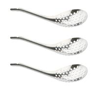 QUMIIRITY Cucharas Coladoras Ranuradas de Acero Inoxidable para Esferificación y Colador de Huevo, Set Práctico para Cocina y Barra en Bares y Restaurantes