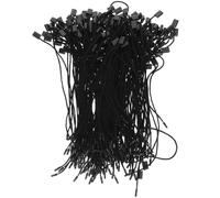 QUMIIRITY Cuerdas para Etiquetar Ropa de Algodón Negras Cierres a Presión, 1900 Unidades para Cadenas de Etiquetas de Precio, Cordones Colgantes Resistentes para Uso en Tiendas y