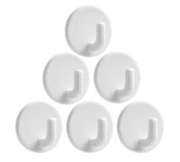 QUMIIRITY Ganchos Adhesivos para Pared 6 Piezas, Pequeños Ganchos Autoadhesivos Redondos sin Taladro, Resistentes Marcas, Ideales para Baño, Cocina y Organización de Llaves