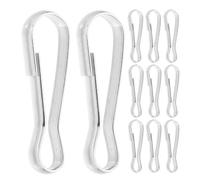 QUMIIRITY Ganchos de Resorte de Acero Inoxidable 30 Mm, Pack de 20 Unidades, Clips para Colgar Comederos, Juguetes y Túneles para Loros y Animales Pequeños, Gancho Práctico y Resistente
