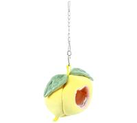 QUMIIRITY Hamaca Colgante para Hámster de Algodón Lavable, Nido Cálido para Invierno, Cama para Conejillos de Indias y Animales Pequeños, Color Limón, Accesorio Cómodo para Jaula