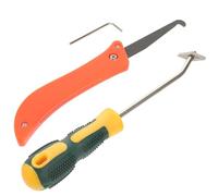 QUMIIRITY Herramientas para Quitar Lechada 2 Piezas Mango Ergonómico, Cuchilla de Tungsteno y Raspador de Juntas Pequeño para Limpieza de Azulejos en Baño y Cocina Color Color Aleatorio