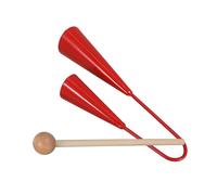 QUMIIRITY Instrumento Musical De Percusión Agogo Bell De Acero Para Niño Niña Juguete Educativo Para Preescolar Sonido y Seguro Para Exploración Musical