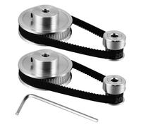 QUMIIRITY Juego de Poleas de Aluminio para Impresora 3D Correa de Distribución 2Gt 5Mm Kit Ruedas Síncronas 60 y 20 Dientes Cinturón Mecánico de 200Mm para Movimiento Lineal y