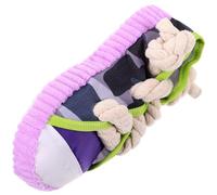QUMIIRITY Juguete para Morder Perros Pequeños en Forma de Zapato Chirriante Cuerda de Algodón Resistente Color Morado Juguete Interactivo para Cachorros y Entretener Mascotas