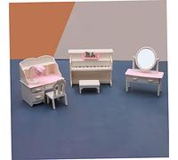 QUMIIRITY Mini Piano y de Plástico Blanco para Casa de Muñecas Accesorio Decorativo Micro Paisaje Juguete Infantil de Muebles Miniatura para Escena Miniatura