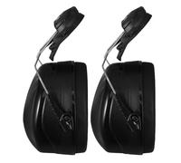 QUMIIRITY Orejeras de Seguridad Tipo Casco Industrial Negras, Auriculares Cancelación de Ruido Ajustables para Protección Auditiva en Construcción y Fábricas, Materiales Abs Ligeros