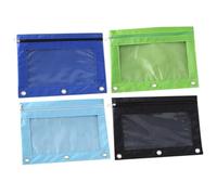 QUMIIRITY Organizador Portátil para Papelería y Documentos Cremallera 4 Piezas Multicolor en Tela Oxford para Estudio y Oficina 9.84X7.08X0.03 Pulgadas