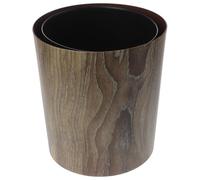 QUMIIRITY Papelera de Basura de Imitación Madera Redonda 8l Gran Capacidad para Cocina, Baño y Salón, Cubo de Basura Práctico y Duradero para Organización del Hogar