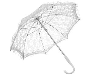 QUMIIRITY Paraguas de Encaje Vintage Pequeño para Boda, Sombrilla con Flores para Decoración y Accesorio de Fotografía, Complemento Artístico para Fiesta, Disfraz y Sesión de Fotos