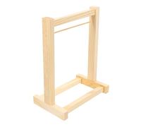 QUMIIRITY Percha de Ropa para Muñecas de Madera Accesorios de Juguete Mini Perchero Soporte para Ropa para Casas de Muñecas Juguetes para Niños 10 Piezas