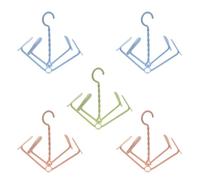 QUMIIRITY Perchas para Secar Zapatos 5 Piezas Plegables de Plástico Resistente Multicolor, Tendedero para Zapatos Portátil y Organizador Práctico para Hogar y Balcón Color Color Aleatorio