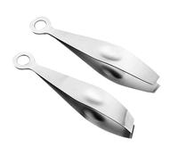 QUMIIRITY Pinzas Pequeñas de Cocina para Quitar Plumas de Pollo y Ganso, Acero Inoxidable Resistente, 2 Piezas (boca Plana y Boca Inclinada), Herramienta Portátil Práctica para Uso