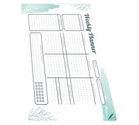 QUMIIRITY Pizarra Semanal Autoadhesiva Borrable 30x40 Cm Pvc para Pared o Nevera, Planificador Diario Reutilizable, Pegatina de Pizarra Calendario para Organización Familiar y Trabajo