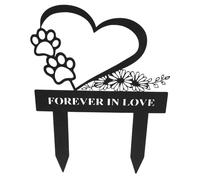 QUMIIRITY Placa Conmemorativa de Metal para Perros Lápida Resistente al Agua con para Jardín Exterior Marcador de Tumba de Mascotas para Patio al Aire