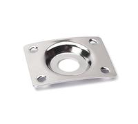 QUMIIRITY Placa De Conector De Guitarra Cuadrada y Curva Cromada Con Tornillos Para Guitarra Eléctrica Material Resistente Fácil De Instalar