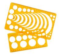 QUMIIRITY Plantillas Geométricas de Dibujo 2 Piezas de Plástico Transparente Regla para Medición y Diseño Herramientas para Oficina y Escuela Modelos 4356 y 4361